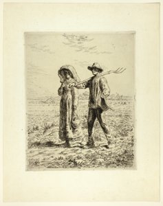 Campesinos yendo a trabajar de Jean Francois Millet
