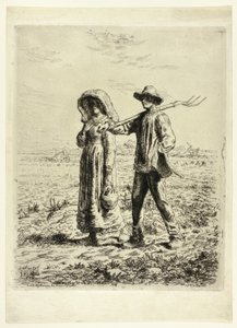 Campesinos yendo a trabajar de Jean Francois Millet