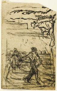 Bocetos, fragmento: Campesino sentado al pie de un árbol de Jean Francois Millet