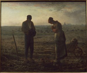 El Ángelus - óleo sobre lienzo de Jean Francois Millet