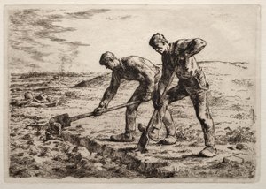 Los Cavadores de Jean Francois Millet