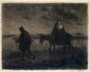 La huida a Egipto de Jean Francois Millet