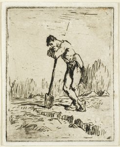 El Hombre Apoyado en su Pala de Jean Francois Millet