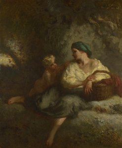 El Susurro, c. 1846 de Jean Francois Millet