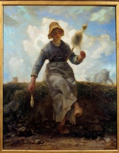 La hilandera, cabrera auvergnate de Jean Francois Millet