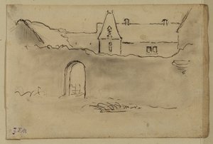 Vista de un castillo de Jean Francois Millet