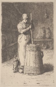 Mujer batiendo mantequilla, c.1855-56