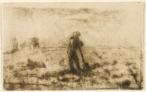 Mujer Colgando Ropa de Jean Francois Millet