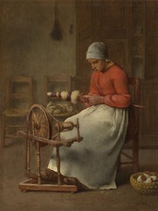 Mujer hilando, c.1855-60