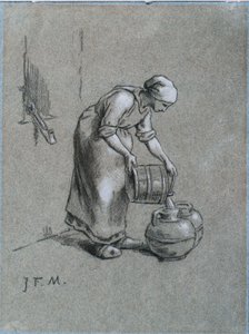 Mujer en un pozo de Jean Francois Millet