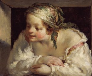 Joven mujer de Jean Francois Millet