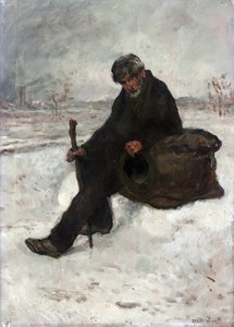 Un filósofo, Cheminot en la nieve de Jean Francois Raffaelli