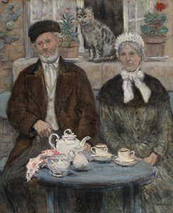 Té de la tarde, c. 1880 de Jean Francois Raffaelli