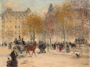 Otoño en París (óleo sobre lienzo) de Jean Francois Raffaelli