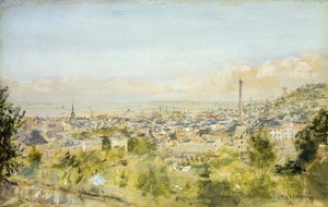Honfleur, vista de la Côte de Grâce de Jean Francois Raffaelli