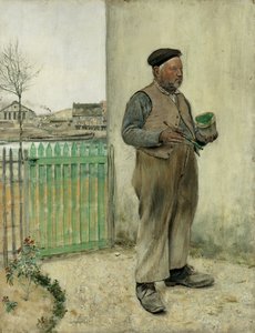 Hombre que acaba de pintar su cerca de Jean Francois Raffaelli