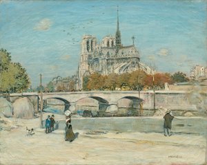Notre Dame vista desde el Quai de la Tournelle, c. 1897-1902