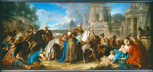 El triunfo de Mardoqueo ... de Jean François de Troy