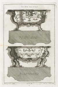 Libro de diferentes diseños de cómodas de Jean François Cuvilliés