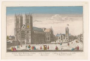 Vista de la Abadía de Westminster y la Iglesia de Santa Margarita en Londres 26 Representante de Vüe ​​d