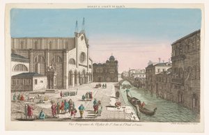 Vista de la iglesia Santi Giovanni e Paolo en Venecia St. Jean et St. Paul a Venise (título sobre el objeto)
