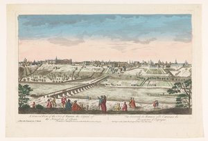Gezicht op de stad Madrid Una vista general de la ciudad de Madrid, la capital del reino de España (título sobre el objeto) de Jean François Daumont