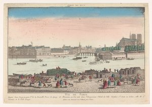 Vista de la ciudad de París desde el Quai de Miramion
Vue de Paris (título en el objeto) de Jean François Daumont