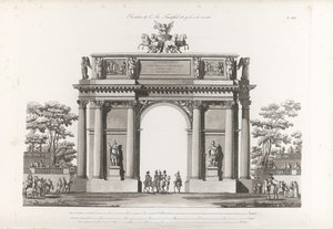 Arco Triunfal. De: Recueil des façades des principaux monuments construits à St.-Pétersbourg de Jean François Thomas de Thomon