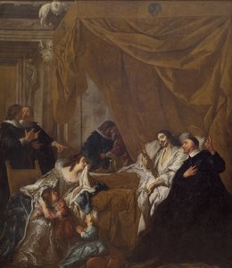 San Vicente de Paúl en el lecho de muerte de Luis XIII