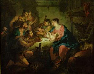 La adoración de los pastores, 1725 de Jean François de Troy