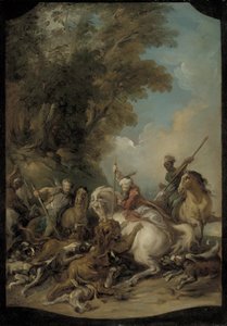 La Caza del León, 1735 de Jean François de Troy