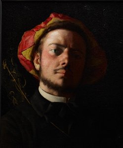 Retrato de Paul Verlaine como trovador de Jean Frederic Bazille