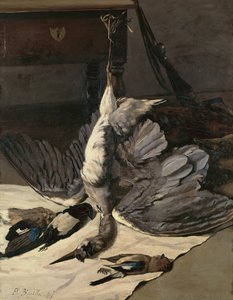 Naturaleza muerta con garza, 1867 de Jean Frederic Bazille