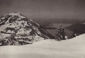 El Rigi en invierno (foto en blanco y negro) de Jean Gaberell