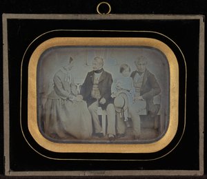 Retrato de M. y Mme. Eynard y M. de Regny con su hijo