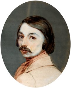 Retrato del autor Nikolai Gogol, 1809-1852, finales de la década de 1830 de Jean Gerin
