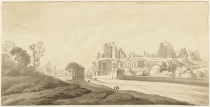 Vista de las ruinas del palacio del Palatino en Roma