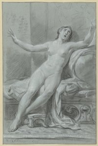 Desnudo femenino sentado, con los brazos levantados
Desnudo femenino de Jean Grandjean
