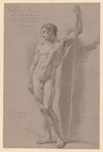 Desnudo masculino de pie, visto de frente (1er premio 1776) de Jean Grandjean