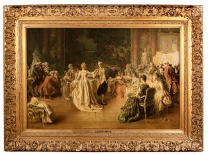 El Minué (óleo sobre tabla) de Jean Guillaume (1858 1931) Rosier