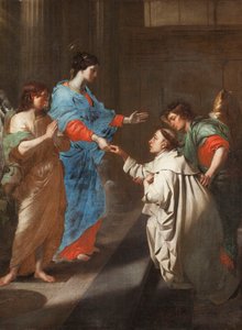 El compromiso místico del Beato Hermann Joseph con la Virgen María de Jean Guillaume Carlier