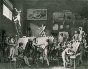 El Estudio de Jacques Louis David (1748-1825) de Jean Henri Cless