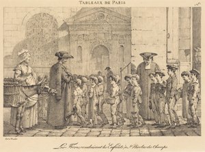Los hermanos conducen a los niños a St. Nicolas des Champs de Jean Henri Marlet