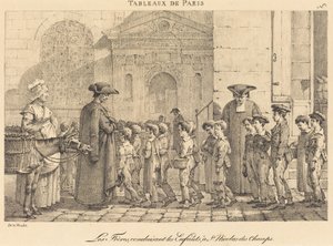 Los hermanos conducen a los niños, en St. Nicolas des Champs