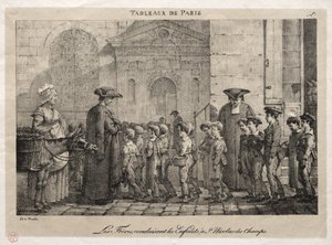 Escenas de París: Los hermanos llevando a los niños a San Nicolás de los Campos