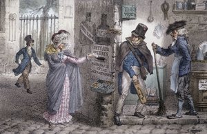 El buzón - Litografía de Marlet, finales del siglo XIX