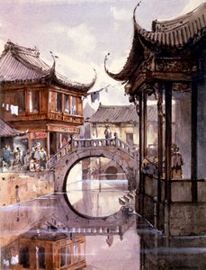 Vista de Shanghái, China, c. 1860