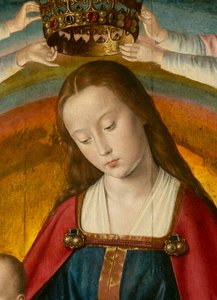 La Virgen (detalle). Tríptico del maestro de Moulins de Jean Hey