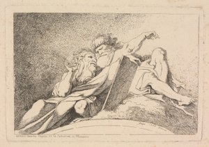 Los dos profetas de Jean Honoré Fragonard after Annibale Carracci