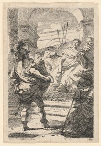 Mucio Escévola de Jean Honoré Fragonard after Giovanni Battista Tiepolo